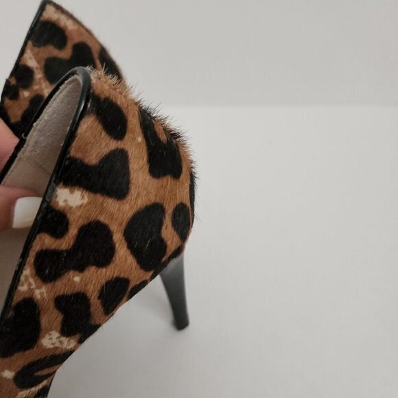 MICHAEL KORS | Cynthia heels pumps pony hair animal print sz 5.5 - Picture 2 of 4
